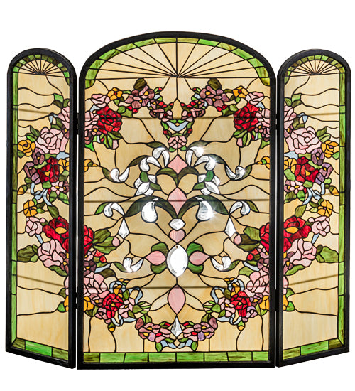 Stained Glass Fireplace Screens