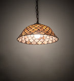 12"W Tiffany Fishscale Pendant