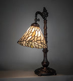 20"H Willow Jadestone Bridge Arm Table Lamp
