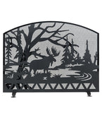 54"W X 42"H Moose Creek Metal Fireplace Screen