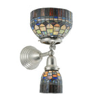 8"W Revival Tiffany Candice Gas & Electric Victorian Sconce