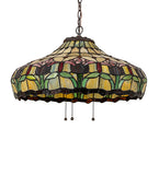 20"W Colonial Tiffany Tulip Floral Pendant