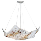 28"W Crinkle Ramoscelli Contemporary Fused Glass Inverted Pendant