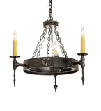 27"W Warwick 6 Lt Chandelier