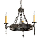 27"W Warwick 6 Lt Chandelier
