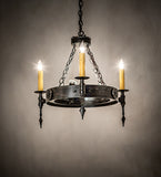 27"W Warwick 6 Lt Chandelier