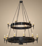 72"W Warwick 18 Lt Two Tier Gothic Chandelier