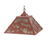 16"Sq Running Horses Pendant