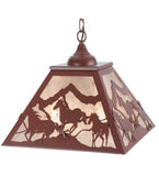 16"Sq Running Horses Pendant