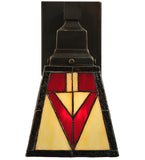 5"W Tiffany Otero Mission Stained Glass Wall Sconce