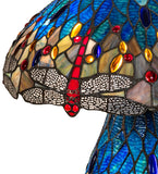 25.5"H Tiffany Hanginghead Dragonfly Lighted Base Table Lamp
