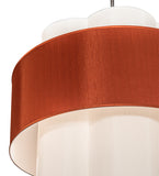 36"W Cilindro 4 Tier Textrene Contemporary Fabric Pendant