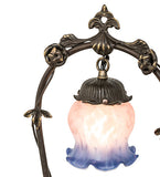 19"H Pink/Blue Cherub With Violin Mini Lamp