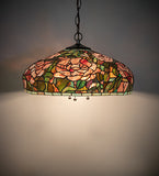 17"W Tiffany Peony Pendant