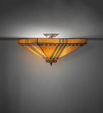 17"Sq Prairie Corn Flushmount