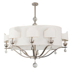50"L Helena 8 Arm Oblong Victorian Glam Chandelier