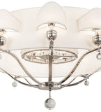 50"L Helena 8 Arm Oblong Victorian Glam Chandelier