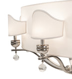 50"L Helena 8 Arm Oblong Victorian Glam Chandelier