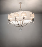 50"L Helena 8 Arm Oblong Victorian Glam Chandelier
