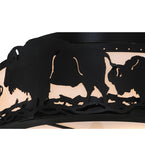 16"W Wildlife Buffalo Flushmount