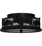 16"W Wildlife Buffalo Flushmount