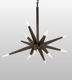 38"W Hickory Treasures 12 Lt LED Contemporary Pendant
