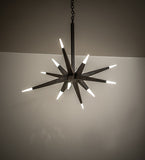 38"W Hickory Treasures 12 Lt LED Contemporary Pendant