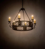 36"W Liesel 6 Lt Victorian Chandelier