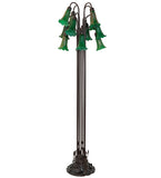 63"H Green Tiffany Pond Lily 12 LT Floor Lamp