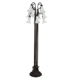 63"H White Tiffany Pond Lily 12 LT Floor Lamp