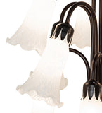 63"H White Tiffany Pond Lily 12 LT Floor Lamp