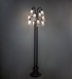 63"H White Tiffany Pond Lily 12 LT Floor Lamp