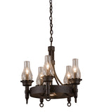 22"W Durango 5 Lt Western Chandelier