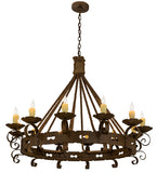 48"W Goulaine Corde 12 Lt Chandelier