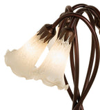 17"H White Tiffany Pond Lily 5 Lt Accent Lamp