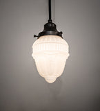 5"W Revival Schoolhouse W/Colonnade Globe Mini Pendant