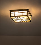 13"Sq Santa Fe Flushmount