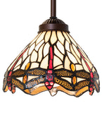 7"W Tiffany Hanginghead Dragonfly Pendant