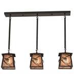 36"L Whispering Pines 3 Lt Island Pendant