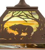 16"Sq Bear at Dawn Pendant