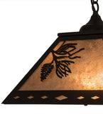 16"Sq Balsam Pine Pendant