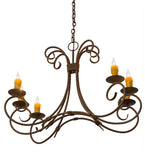 36"L Elon 6 Lt Oblong Chandelier