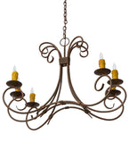 36"L Elon 6 Lt Oblong Chandelier