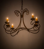 36"L Elon 6 Lt Oblong Chandelier