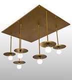 75"L Bola Plato 6 Lt Cascading Pendant