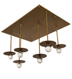 75"L Bola Plato 6 Lt Cascading Pendant