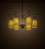 26"W Terra Verde 6 Lt Chandelier