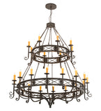 72"W Gina 24 Lt Chandelier