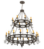 72"W Gina 24 Lt Chandelier