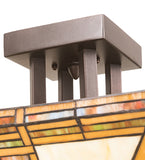 17"Sq Prairie Straw Flushmount